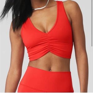 Alo Yoga Wild Thing Bra Red Hot Summer Size S